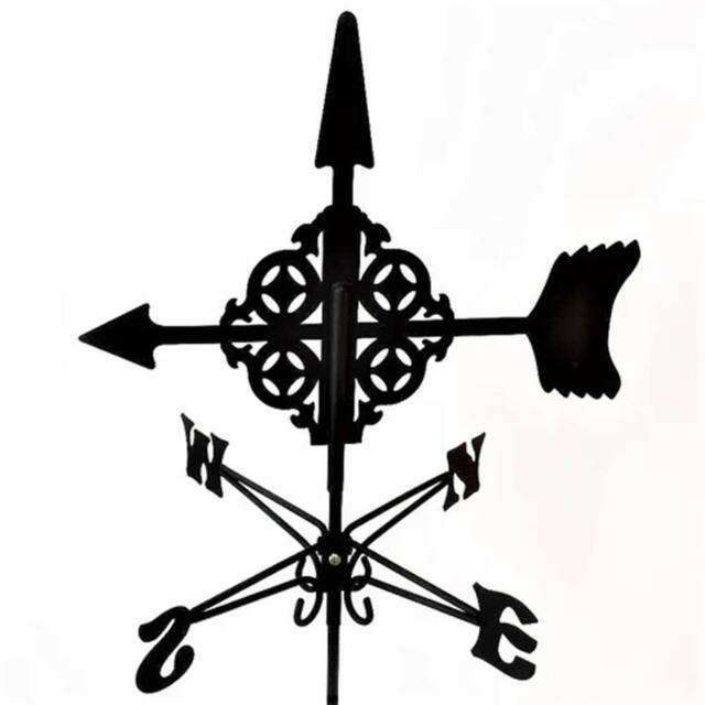 FenceArt Traditional Weathervane Arrow - Steel - L39 x W41 x H83 cm - Black - image 1
