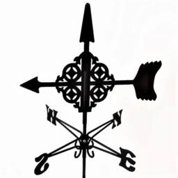 FenceArt Traditional Weathervane Arrow - Steel - L39 x W41 x H83 cm - Black