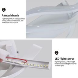 COMELY Modern LED Wall Lamp, 22W LED Wall Lights Indoor, White, 6500K in White - thumbnail 7