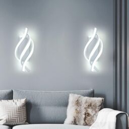 COMELY Modern LED Wall Lamp, 22W LED Wall Lights Indoor, White, 6500K in White - thumbnail 4