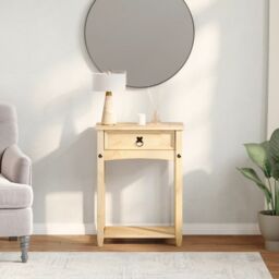 Berkfield Home Console Table Corona 55x35x73 cm Solid Wood Pine in Brown - Size: 55 x 35 x 73 cm - thumbnail 3