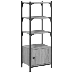 Berkfield Home Bookcase 3-Tier Grey Sonoma 41x30x109.5 cm Engineered Wood - thumbnail 2