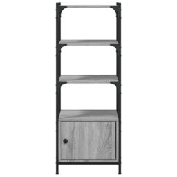 Berkfield Home Bookcase 3-Tier Grey Sonoma 41x30x109.5 cm Engineered Wood - thumbnail 6
