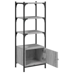 Berkfield Home Bookcase 3-Tier Grey Sonoma 41x30x109.5 cm Engineered Wood - thumbnail 5