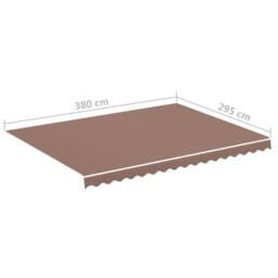 Berkfield Home Replacement Fabric for Awning Brown 4x3 m - thumbnail 6