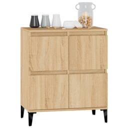 Berkfield Home Sideboard Sonoma Oak 60x35x70 cm Engineered Wood in Light Brown - Size: 60 x 35 x 70 cm - thumbnail 4