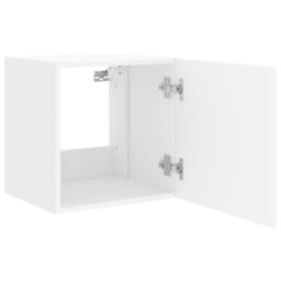 Berkfield Home TV Wall Cabinet with LED Lights White 40.5x35x40 cm - thumbnail 8