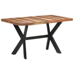 Berkfield Home Sturdy Dining Table 140x70x75 cm Solid Wood with Honey Finish in Brown - Size: 140 x 70 x 75 cm - thumbnail 9
