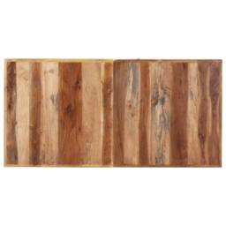 Berkfield Home Sturdy Dining Table 140x70x75 cm Solid Wood with Honey Finish in Brown - Size: 140 x 70 x 75 cm - thumbnail 4
