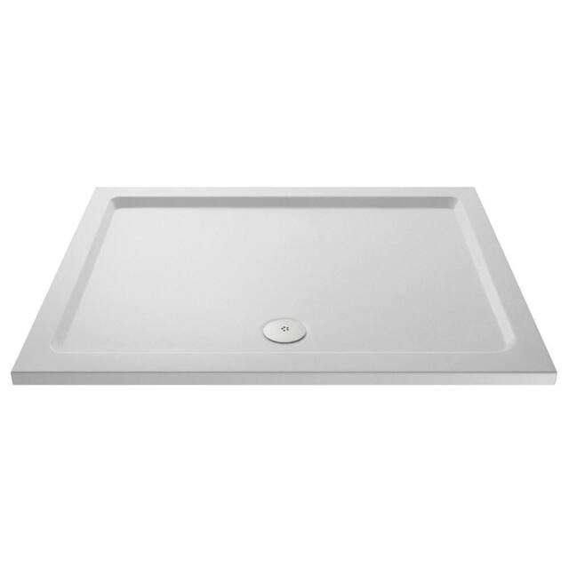 Balterley Premium Slip Resistant Rectangular Shower Tray, Stone, 1800x900mm in White - image 1