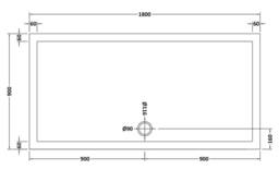 Balterley Premium Slip Resistant Rectangular Shower Tray, Stone, 1800x900mm in White - thumbnail 2