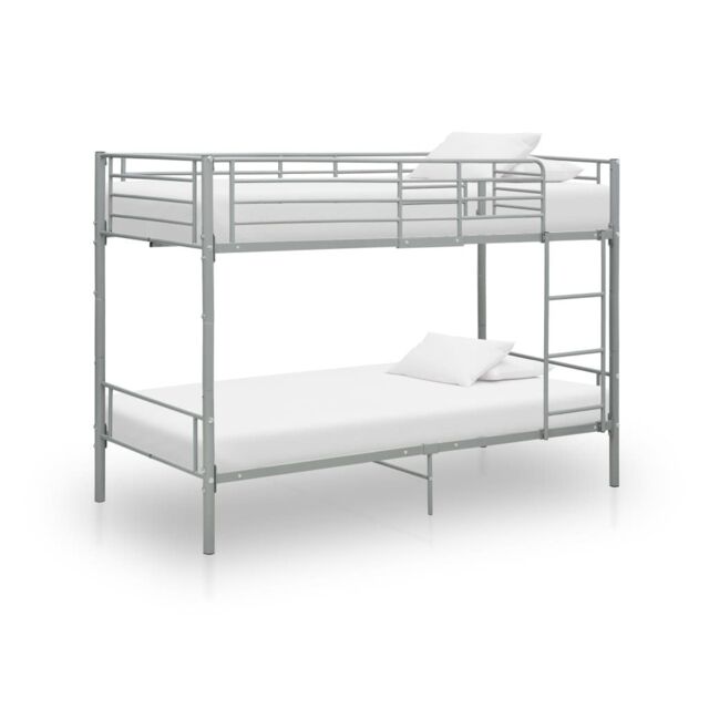 Berkfield Home Bunk Bed Grey Metal 90x200 cm - image 1