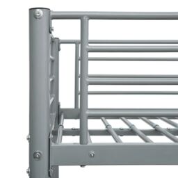 Berkfield Home Bunk Bed Grey Metal 90x200 cm - thumbnail 5