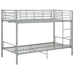 Berkfield Home Bunk Bed Grey Metal 90x200 cm - thumbnail 2