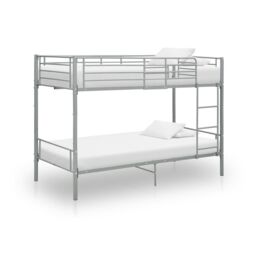 Berkfield Home Bunk Bed Grey Metal 90x200 cm
