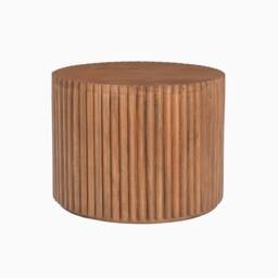FurnitureboxUK Hood Round Walnut Wood Coffee Table - thumbnail 2