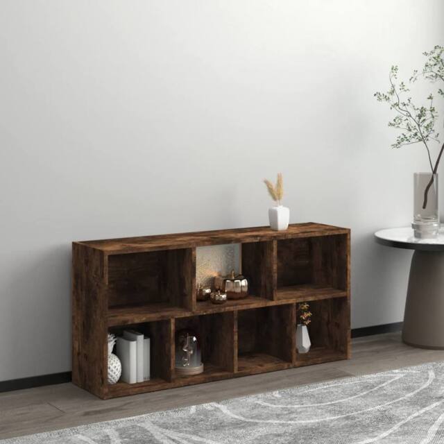 Berkfield Home Classic Book Cabinet Smoked Oak 50x25x106 cm in Brown - Size: 50 x 25 x 106 cm - image 1