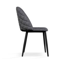 More4Homes Calne Light grey Ceramic Round Dining Table & 4 Raye Velvet Chairs - thumbnail 6