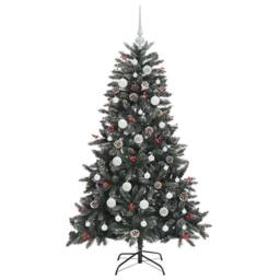 Berkfield Home Artificial Christmas Tree with 150 LEDs Green 68 x 68 x 120 cm - thumbnail 4