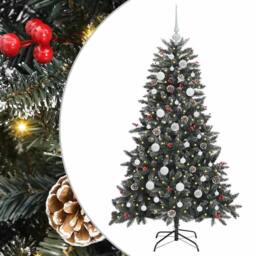 Berkfield Home Artificial Christmas Tree with 150 LEDs Green 68 x 68 x 120 cm - thumbnail 2