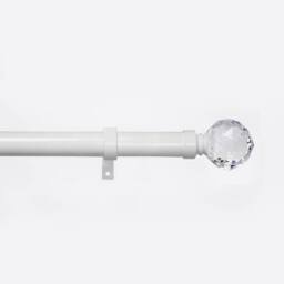 Blinds Outlet Metal extendable curtain pole in White - Size: 120 cm - thumbnail 1