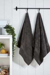 CHRISTY 'Supreme Hygro' Luxury 100% Supima Cotton Pile Towels in Dark Grey - thumbnail 4