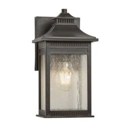 Netlighting Livingston 1 Light Small Coastal Wall Lantern Imperial Bronze Finish E27 - thumbnail 1
