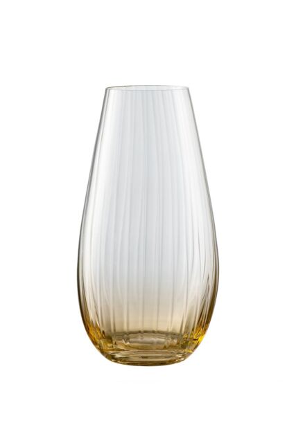 "Galway Crystal 'Erne' 9.5"" Vase - Colour Collection in Yellow" - image 1
