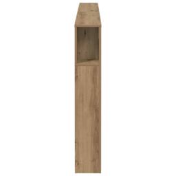 Berkfield Home Headboard Cabinet Artisian Oak 180x18.5x102.5 cm Engineered Wood in Brown - thumbnail 5