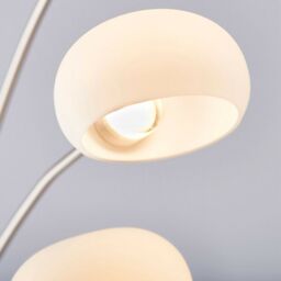 Loops 5 Light Floor Lamp Nickel & Glass Tall Standing Curved Multi Arm Living Room in Metallics - thumbnail 3