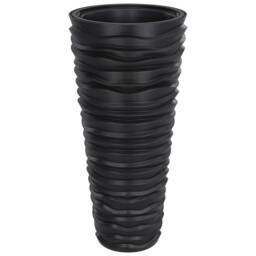 Berkfield Home Planter with Removable Inner Anthracite 18/45 L PP Grooved Look in Black - thumbnail 3
