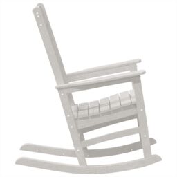 Berkfield Home Garden Rocking Chair White 70x92x108 cm HDPE - Size: 70 x 92 x 108 cm - thumbnail 5