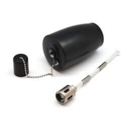 Harbour Housewares 12x Outdoor Flame Torches - Barrel Metal Garden Fire Torch Lighting in Black - thumbnail 6
