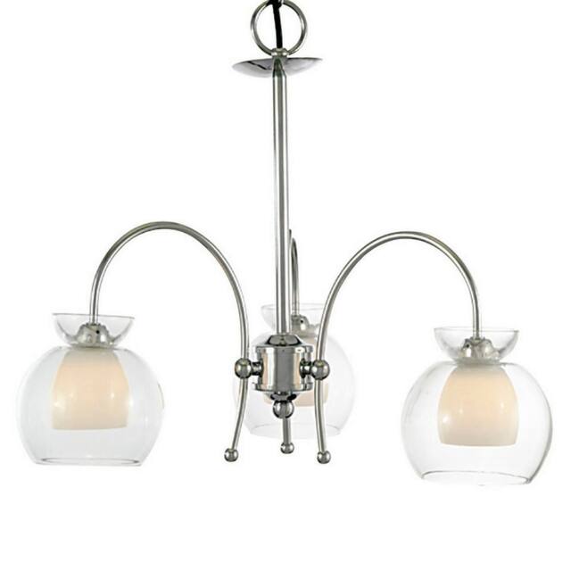 Netlighting Malvina PendantSemi Flush 3 Light G9 Polished Chrome in Grey - image 1