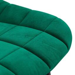 More4Homes Arlo Black Table Top W Black Legs + Nova Velvet Dining Chair Set Of 6 in Green - thumbnail 4