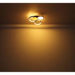 Netlighting Sid 38cm Integrated LED Semi Flush Ceiling Light Matt Black LED 3000K - thumbnail 5