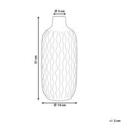 Wyld and Coco White Stoneware Bottle Vase 31cm - thumbnail 3