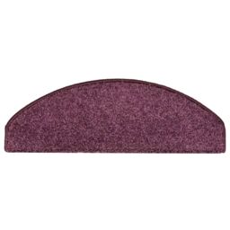 Berkfield Home Carpet Stair Treads 15 pcs Dark Purple 65x21x4 cm - Size: Medium - thumbnail 6