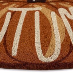 Garden Greatness Autumn Pumpkin Coir Door Mat - Shaped & Printed in Brown - Size: 1 Pack - thumbnail 3