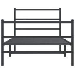 Berkfield Home Metal Bed Frame without Mattress with Footboard¬†Black 100x200cm in Black - Size: 100x200 cm - thumbnail 5