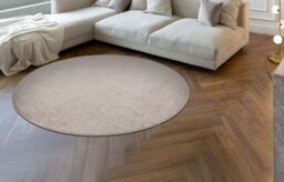 RugsX Eton Plus Rug in Beige - Size: 150 cm diameter - thumbnail 5