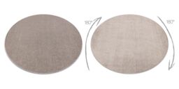 RugsX Eton Plus Rug in Beige - Size: 150 cm diameter - thumbnail 3