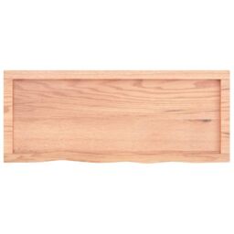 Berkfield Home Wall Shelf Light Brown 100x40x(2-4) cm Treated Solid Wood Oak - thumbnail 3