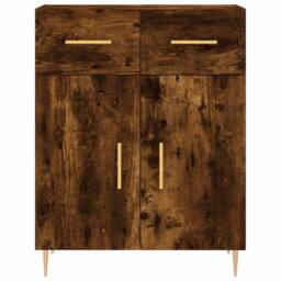 Berkfield Home Sideboard Smoked Oak 69.5x34x90 cm Engineered Wood in Brown - thumbnail 6