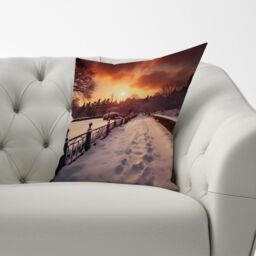 Warren Reed - Designer A Snowy Walk In London Cushions - Size: 60 cm x 60 cm - thumbnail 3
