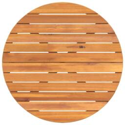 Berkfield Home Garden Dining Table Round √ò90x75 cm Solid Wood Acacia in Brown - Size: 90x75 cm - thumbnail 8