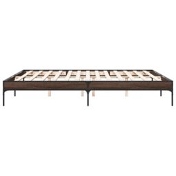 Berkfield Home Bed Frame without Mattress Brown Oak 200x200 cm - thumbnail 5