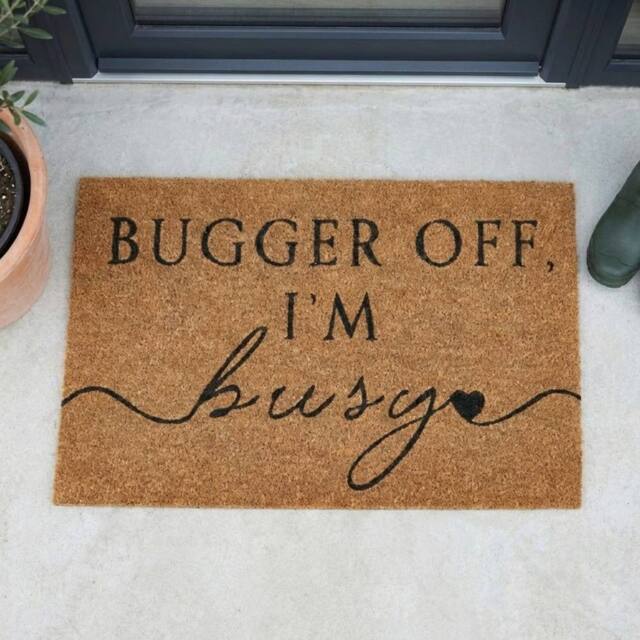 Garden Greatness Im Busy Printed Coir Doormat - Size: 45 cm x 75 cm - image 1