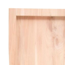 Berkfield Home Wall Shelf 40x30x(2-6) cm Untreated Solid Wood Oak in Brown - thumbnail 5
