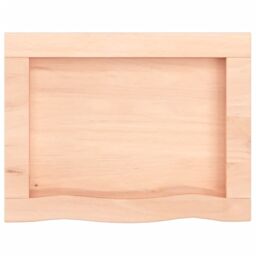 Berkfield Home Wall Shelf 40x30x(2-6) cm Untreated Solid Wood Oak in Brown - thumbnail 3